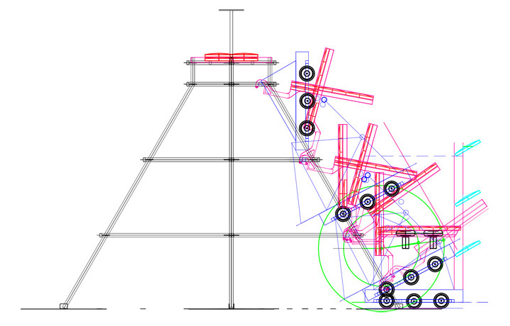 <b>Checking the Design of the Climbing Mechanism</b><span><br /> Designed by <b><a href='/success-stories/students-success-using-graphite/'>FRC Team 3145 TeraViks</a></b> • Created in <a href='/2d-3d-drafting/2d-3d-cad-graphite.html'>Graphite Precision CAD Software</a></span>