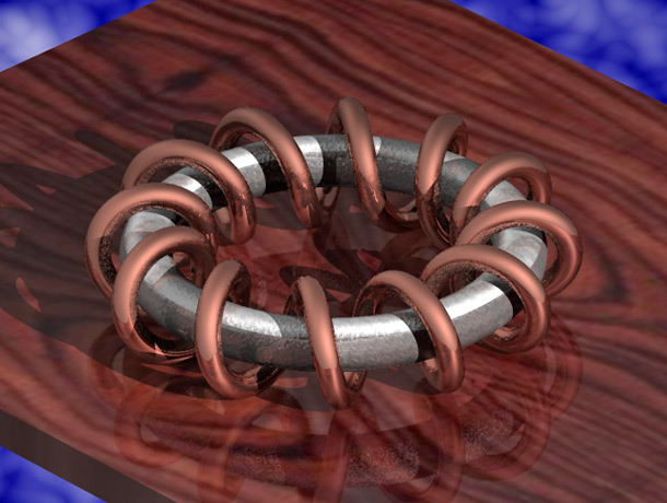 <b>Torus Coil</b><span><br /> Designed by <b>Jeff Parish</b> • Created in <a href='/3d-modeling/3d-modeling-cobalt.html'>Cobalt CAD & 3D Modeling Software</a></span>