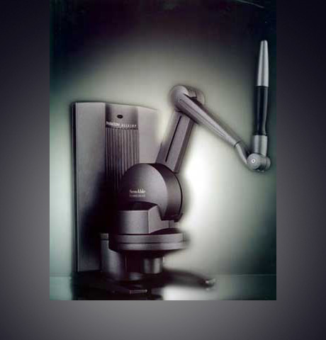 <b>Phantom Desktop 3D Haptic Device</b><span><br /> Designed by <b>Manta Product Development, Inc., Sensble Technologies, Inc.</b> and <b>Z Development</b> • Created in Ashlar-Vellum Software • <i>2000 IDEA Bronze Award Winner</i></span>
