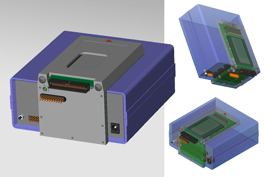 <b>Electro Mechanical Interconnect Adaptor</b><span><br /> Designed by <b>Tim Ponn</b> for <b>ALPTEX, Inc.</b> • Created in <a href='/3d-modeling/3d-modeling-cobalt.html'>Cobalt CAD & 3D Modeling Software</a></span>
