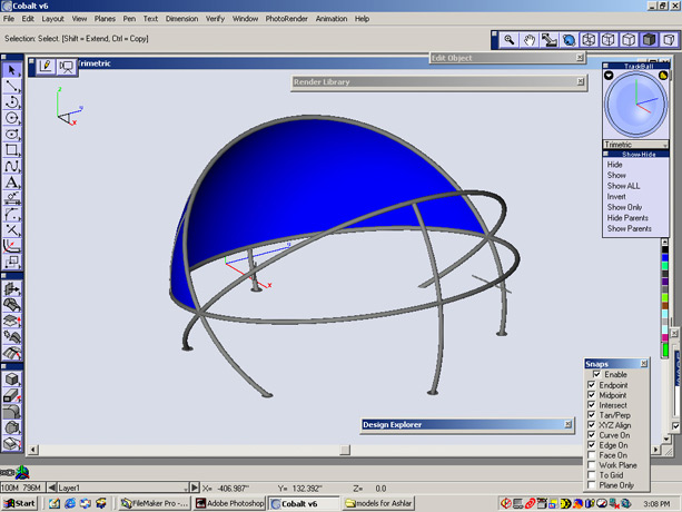 <b>NEC Exhibit</b><span><br /> Designed by <b>Joe Donley</b> for <b>Moss, Inc.</b> • Created in <a href='/3d-modeling/3d-modeling-cobalt.html'>Cobalt CAD & 3D Modeling Software</a></span>